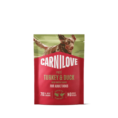 Carnilove Dog Pouch Paté Turkey & Duck with Timothy Grass - Handla på Gaston