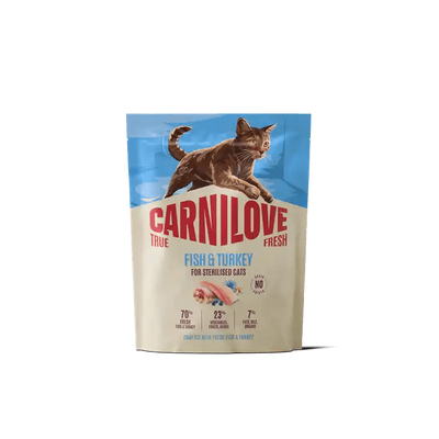 Carnilove True Fresh Cat Dry Fish & Turkey for Sterilised Adult All Breeds - Handla på Gaston