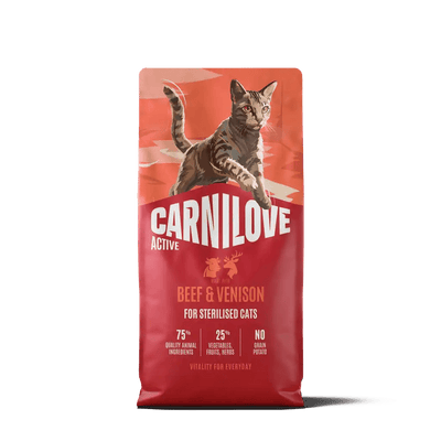 Carnilove Active Cat Dry Beef & Venison for Sterilised Adult All Breeds - Handla på Gaston