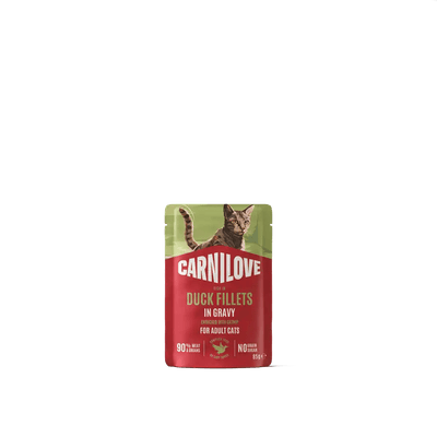 Carnilove Cat Pouch Gravy rich in Duck enriched with Catnip - Handla på Gaston