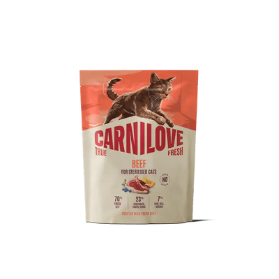 Carnilove True Fresh Cat Dry Beef for Sterilised Adult All Breeds - Handla på Gaston