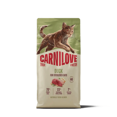 Carnilove True Fresh Cat Dry Duck for Sterilised Adult All Breeds - Handla på Gaston