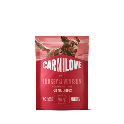 Carnilove Dog Pouch Paté Turkey & Venison with Stawberry Leaves - Handla på Gaston