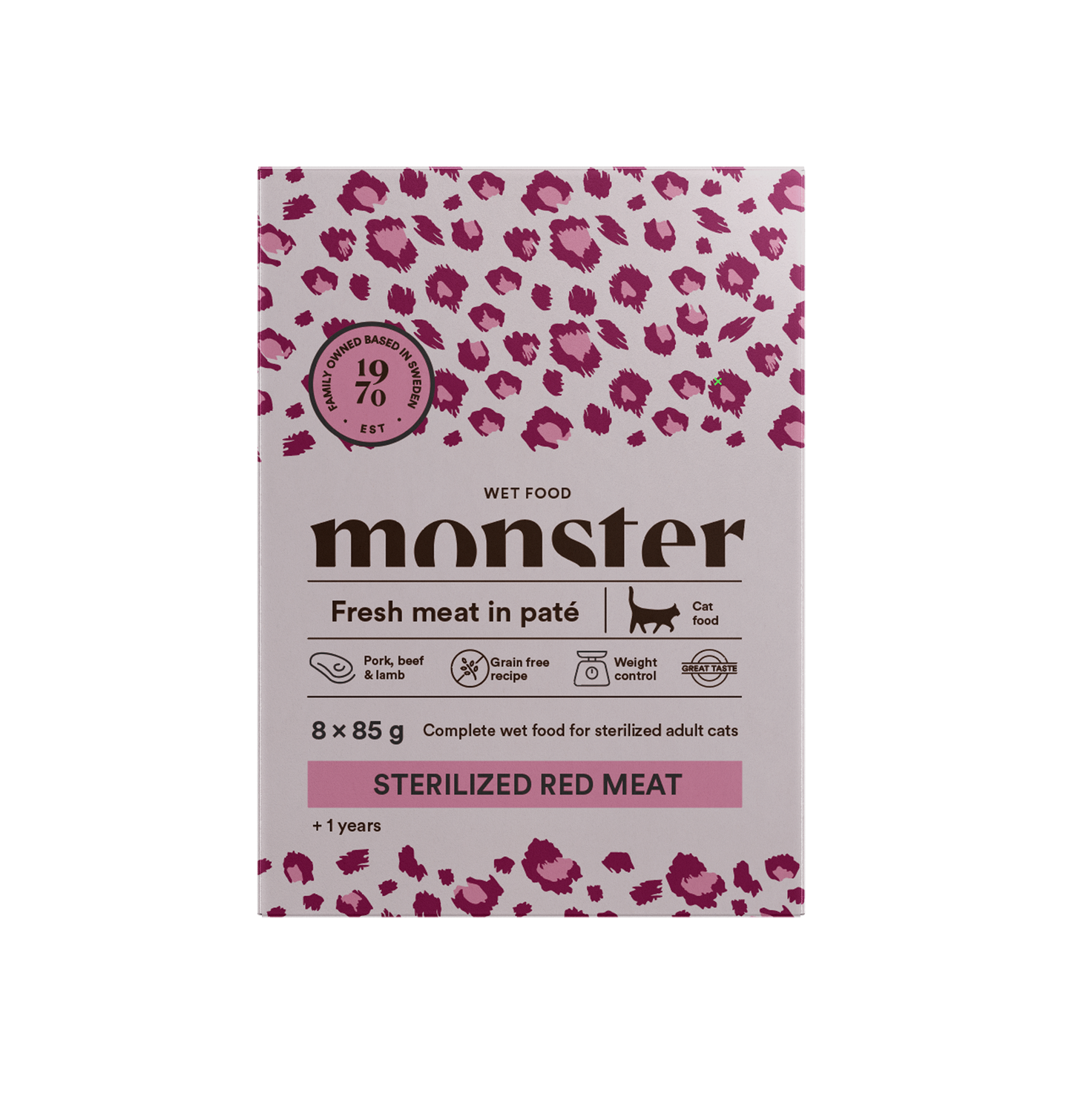 Monster Cat Pouches Sterilized Red Meat